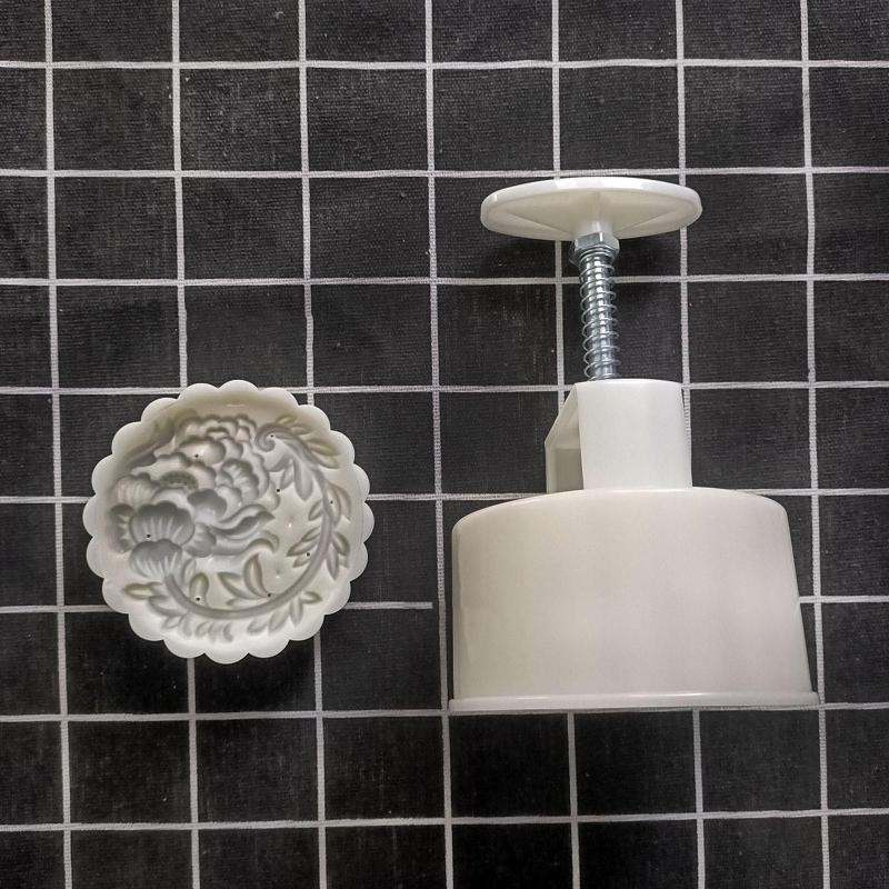 200g DIY 3D Mooncake Molds Flower Rose Patterns Shaped Moon Cake Mold Press Safe Mooncake Moulds for Mid-Autumn Festival