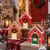 Reusable Seasonal Gift Containers Christmas House Shaped Candy Boxes with Handles, Festive Cottage Winter Holiday Packages Treat for Cookies