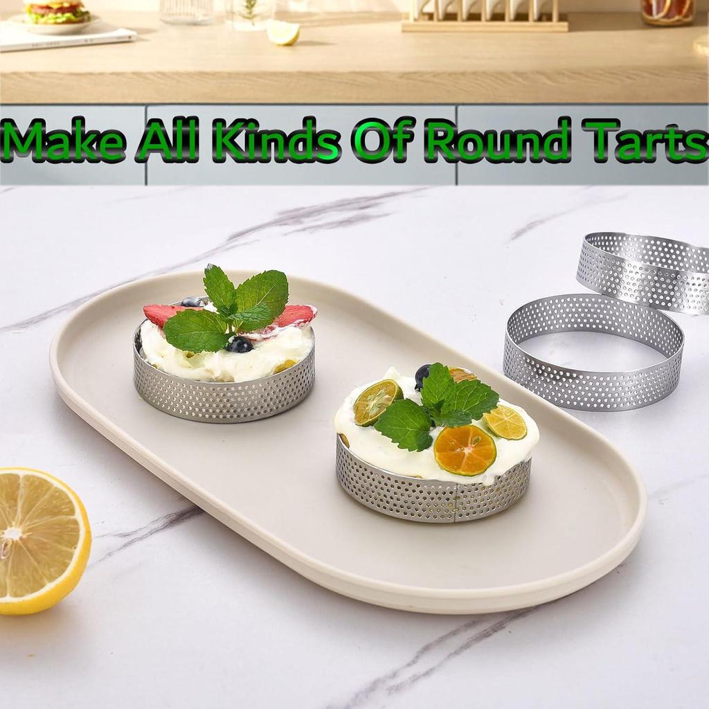 Stainless Steel French Perforated Tart and Cake Mousse Ring