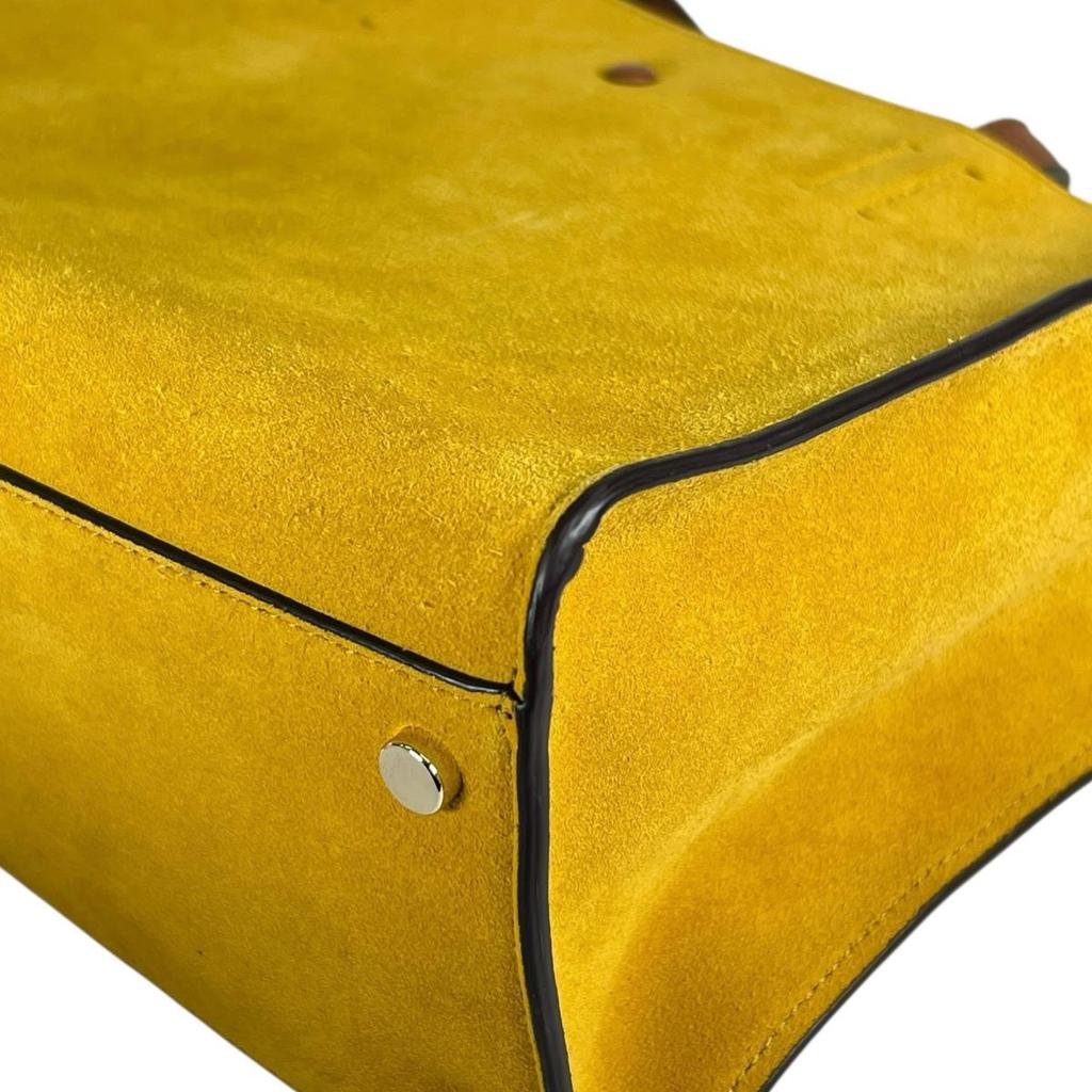 Kate Spade Sam Suede Shoulder Bag Handbag Suede yellow Women Used