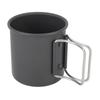 Camping Cup with Foldable Handle Stainless Steel Portable Camping Mug for Camping Picnic Hiking Travel