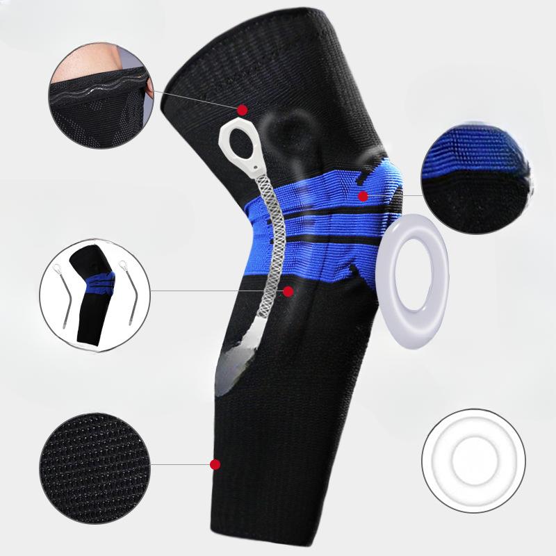 Extended Sports Knee Pads Nylon Sports Silicone Calf Protectors Silicone Support Compression Protection