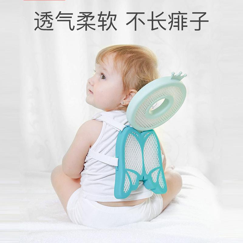 

Baby anti-fall head pad, baby head , children s learning anti-fall pillow, breathable 3D manufacturer direct sale Blue