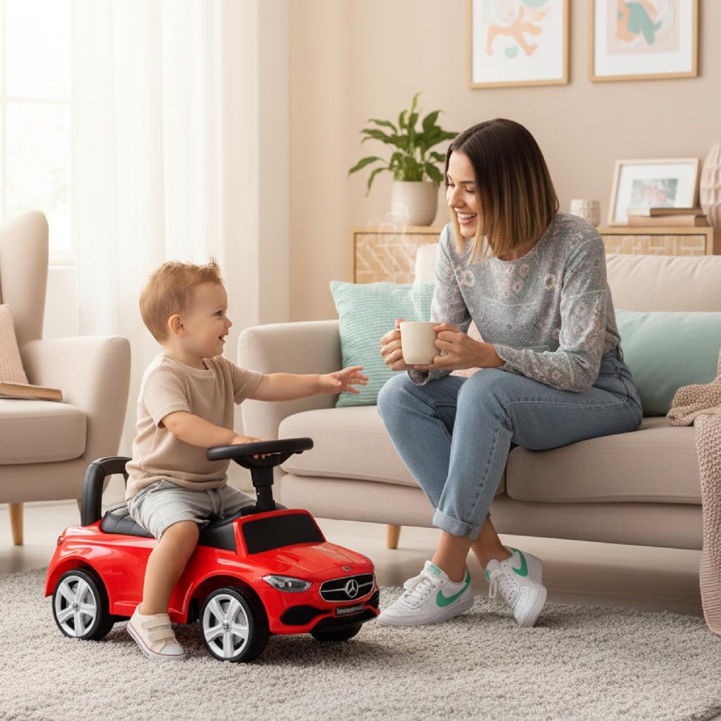 Ride-on Pusher Walker Mercedes C-Class Red Sun Baby