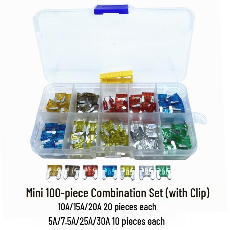 Car Fuse Box Set: Blade Fuses In Small, Medium, & Large (1A, 3A, 10A, 15A)