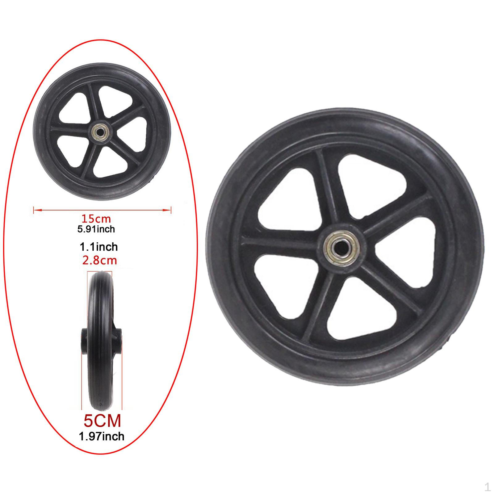 

Аксессуары для замены переднего колеса инвалидной коляски Простая сборка Черные ролики