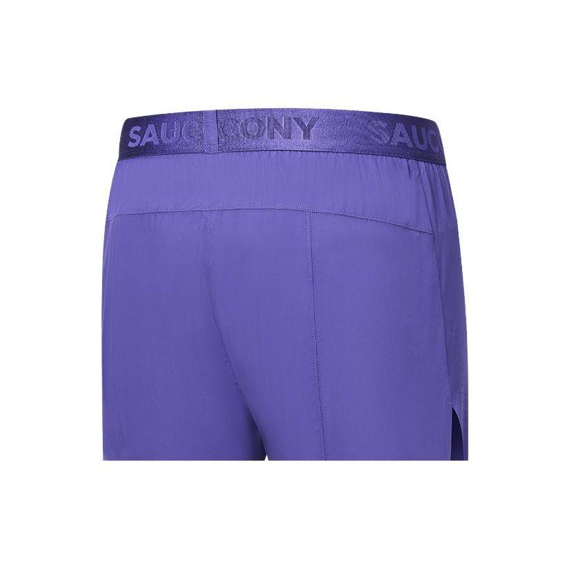 Saucony Letter Jacquard Running Training Elastic Sports Shorts Women shorts Ocean-Purple SC1230231A-PP05