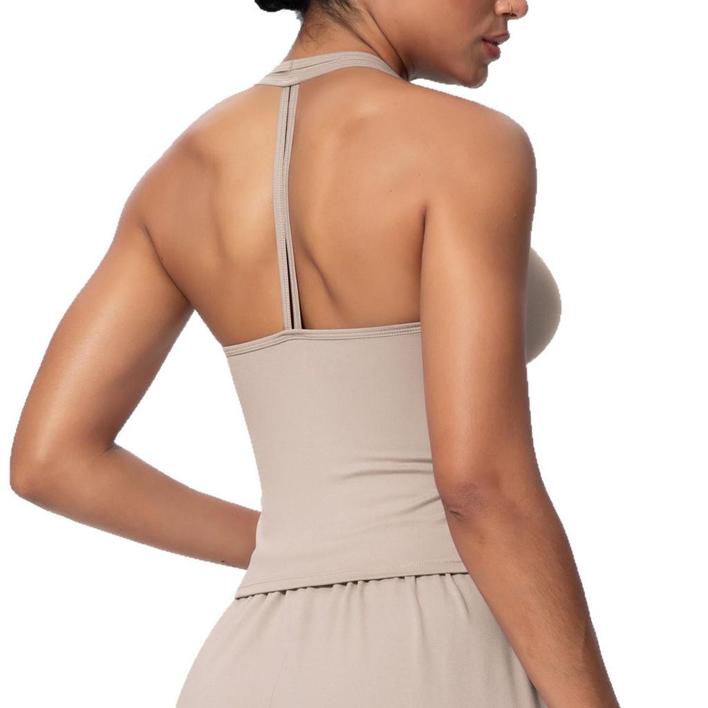 Cross-back Brushed Yoga Tank and Sports Bra for Women - Tight Fit, Stylish, Ideal for Running and Fitness