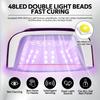 200W UV LED Nail Lamp 48 LEDs Nail Dryer with HD LCD Display Rechargeable Manicure Lamp for Curing All Nails Gel Nail Art Tools