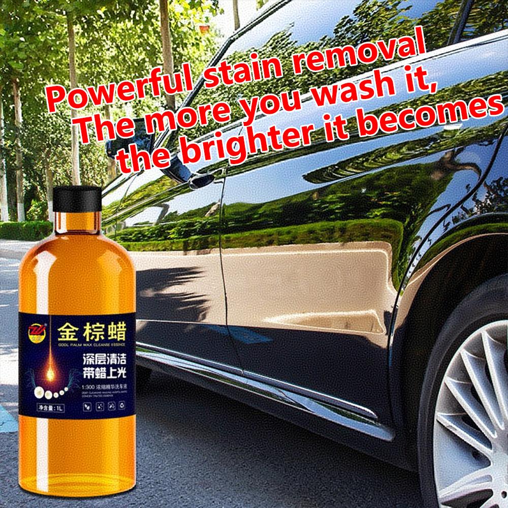 1L Golden Brown Wax Water Wax Car Wash Liquid Foaming Car Wash  High-Foaming Concentrated Formula For Greater Cleaning