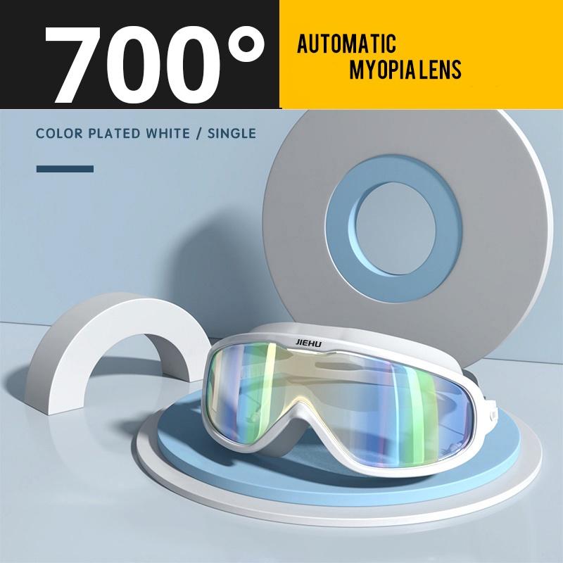 Myopie-Verschreibung -1,5 ~ -8,0 Grad Wasserdichte Anti-Beschlag-Silikon-Schwimmbrille mit Ohrstöpseln