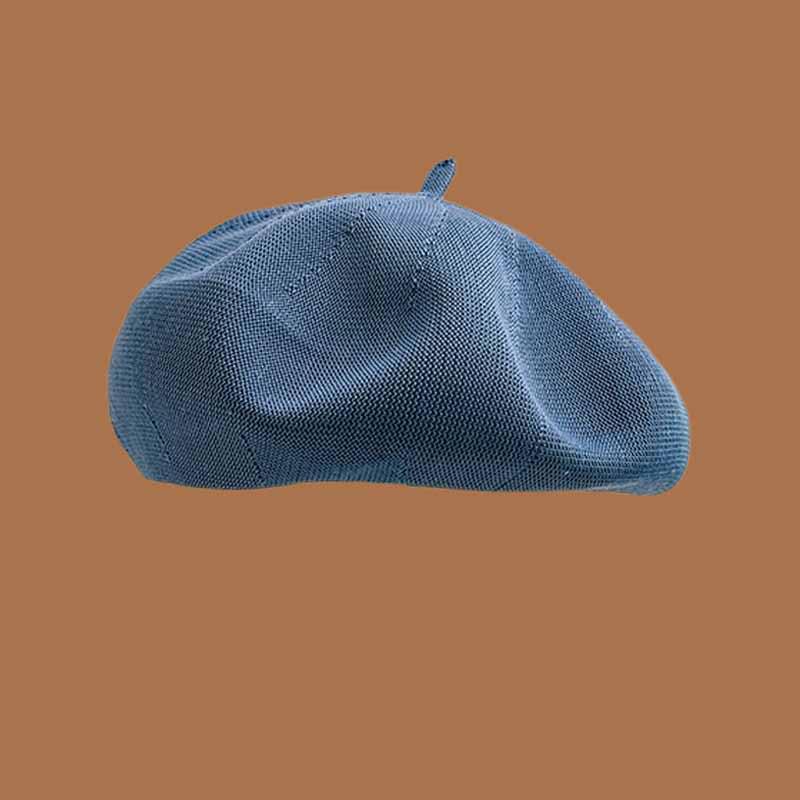 Wzcx  New Korean Version Hollow Solid Color Breathable Beret Casual Tide Summer Adjustable Women'S Hat Adult Cap