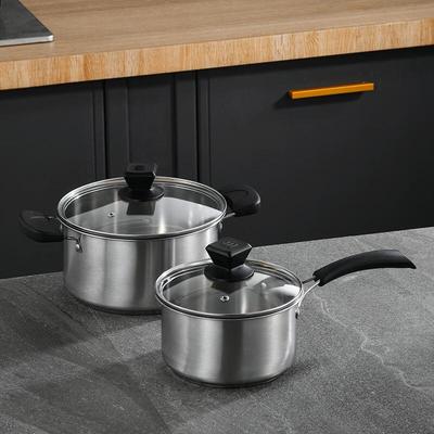 Wutuo Thickened Stainless Steel Bakelite Handle 2-Piece Cookware Set