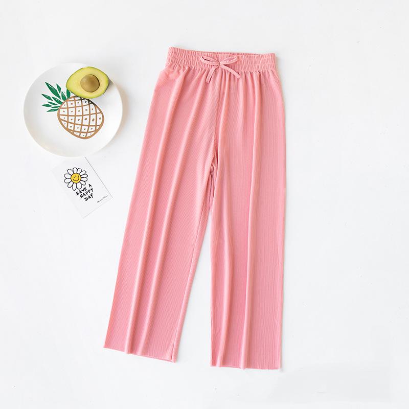 

Детские штаны YUBAOBEI, летние детские штаны из ледяного шелка с защитой от комаров, тонкие корейские повседневные штаны для мальчиков и девочек 150 розовый