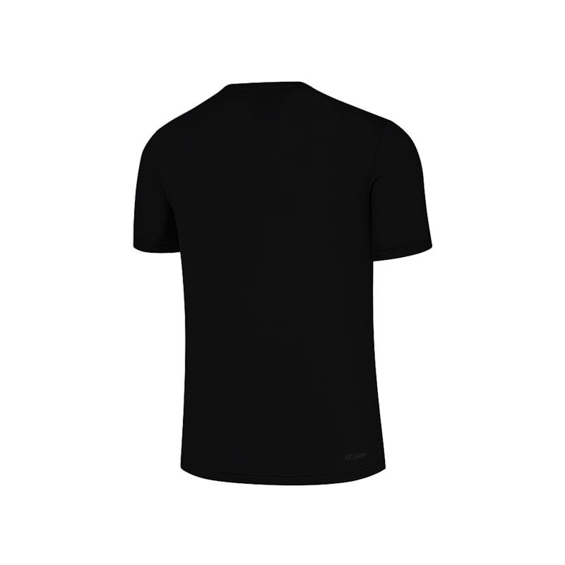 Li-Ning Sommer Rundhals Kulturhemd Einfarbig Bequem Mode Kurzarm T-Shirt Herren T-Shirts Schwarz AHSV049-1