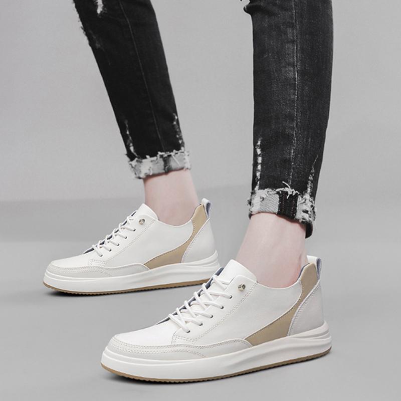 Модные кроссовки из натуральной кожи для отдыха — фото 4