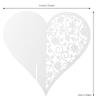 50pcs Heart Shape Wedding Hollow Name Place Cards For Wine Glass Table Decoration(White)