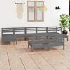 Day and Night - Day and Night Garden Furniture Set 9 Pieces Solid Gray Pine Wood