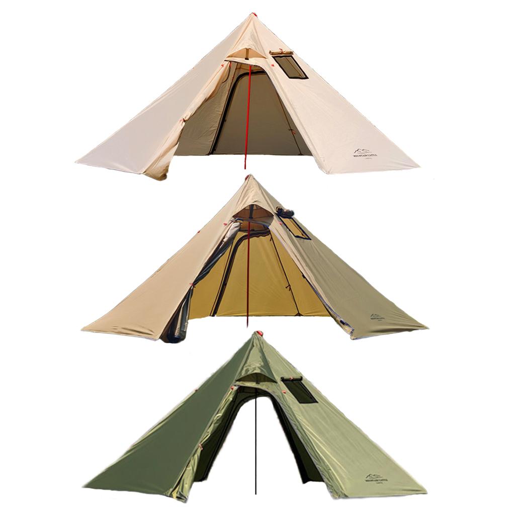 Camping Tent Four Season 3 Person Ultralight with Fire Retardant Flue Pipes Window