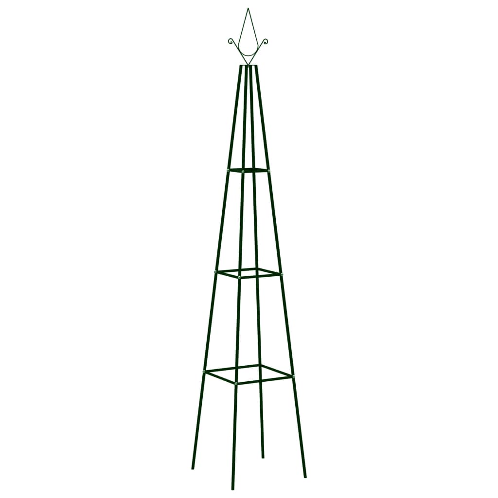 Buy Garden Climbing Plant Racks 2 pcs Black 35x35x195 cm Iron at ...