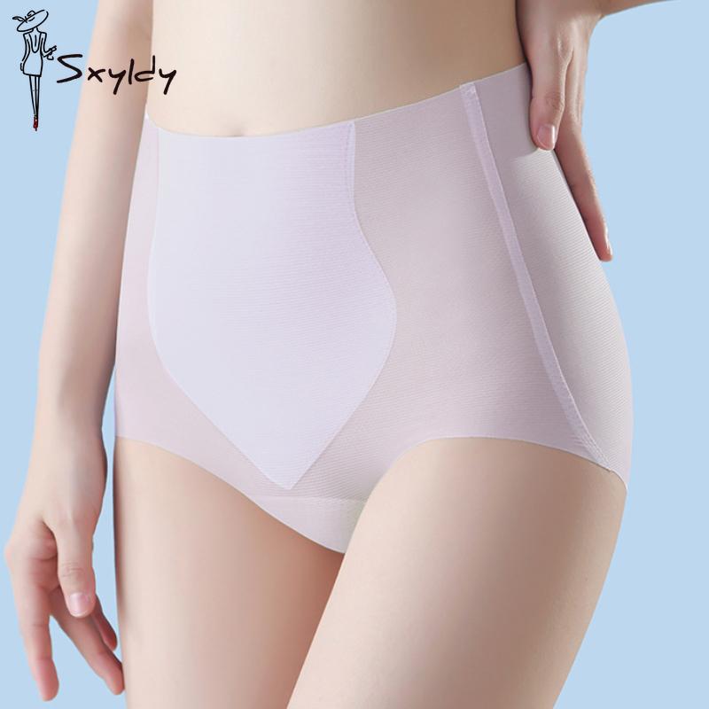 3Pcs High Waist Ice Silk Seamless Underwear Ladies Summer Ultra-thin Sense Quick-drying Panties Women Transparent Briefs