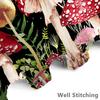 Renaiss 72X72 Inches Mushroom Boho Shower Curtain Retro Red Mushrooms Butterfly Botanical Wildflowers Green Plant Starry Night S