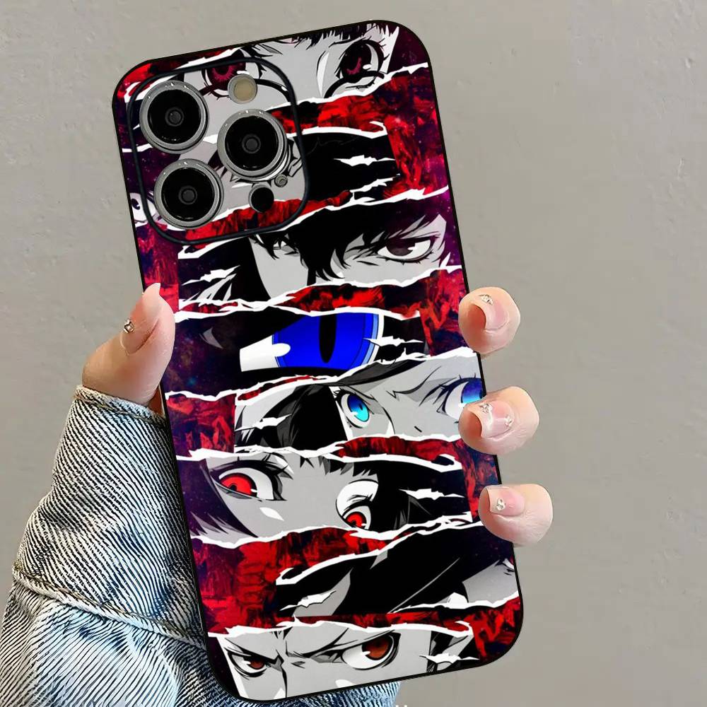 P-Persona 5 COOL Anime Phone Case For iPhone 16 15 14 13 12 11 PRO MAX PLUS Mini TPU Soft to Skin-friendly case