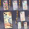 Retro Post Card Passport Stamps Case For Xiaomi Redmi Note 14 Pro 12 11 10 13 15 Pro Plus Redmi 15C 13C 10C 12C 14C 15 Cover