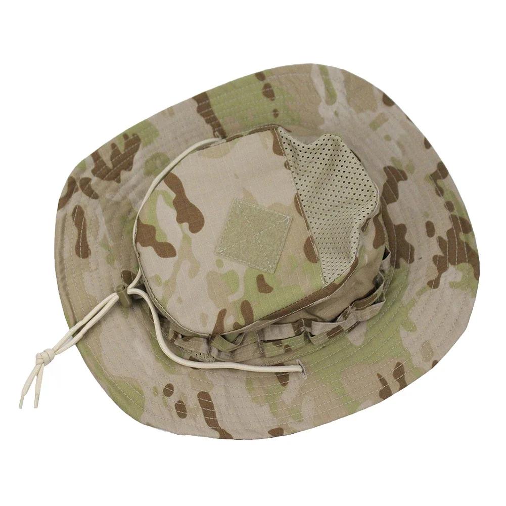 2025Camouflage Enthusiasts Square Pocket Camo Bonnie Cap US Bucket Benny Hats Multicam Fishing Outdoor Hiking Tactical Sun Caps