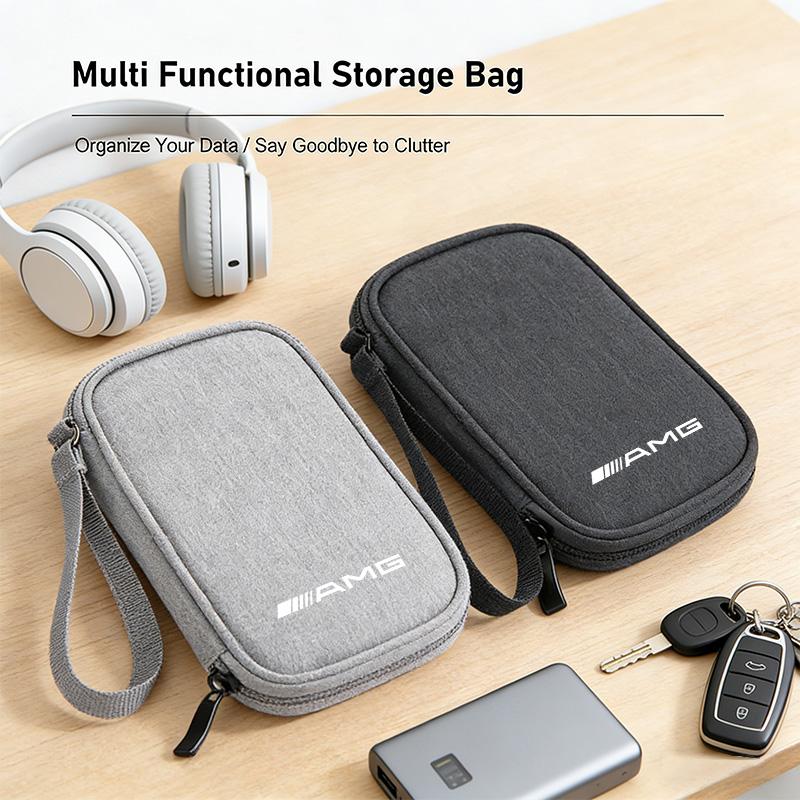 Car Key Bag ID Card Earphone Charger Storage Box Tire Valve Cap For Mercedes Benz AMG W223 W213 W206 W464 W247 W167 W166 W222