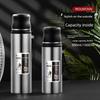 Brand New Large-Capacity Thermos Cup, Stainless Steel Kettle, Vacuum Outdoor Travel Kettle, Portable Car-Mounted Water Cup, Customizable with Text