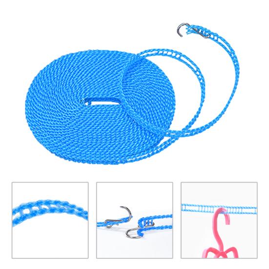 Clothes Drying Rope Wind Proof Easy to Apply Non-slip Fence-like Design Clothes Hanger Rope for Outdoor