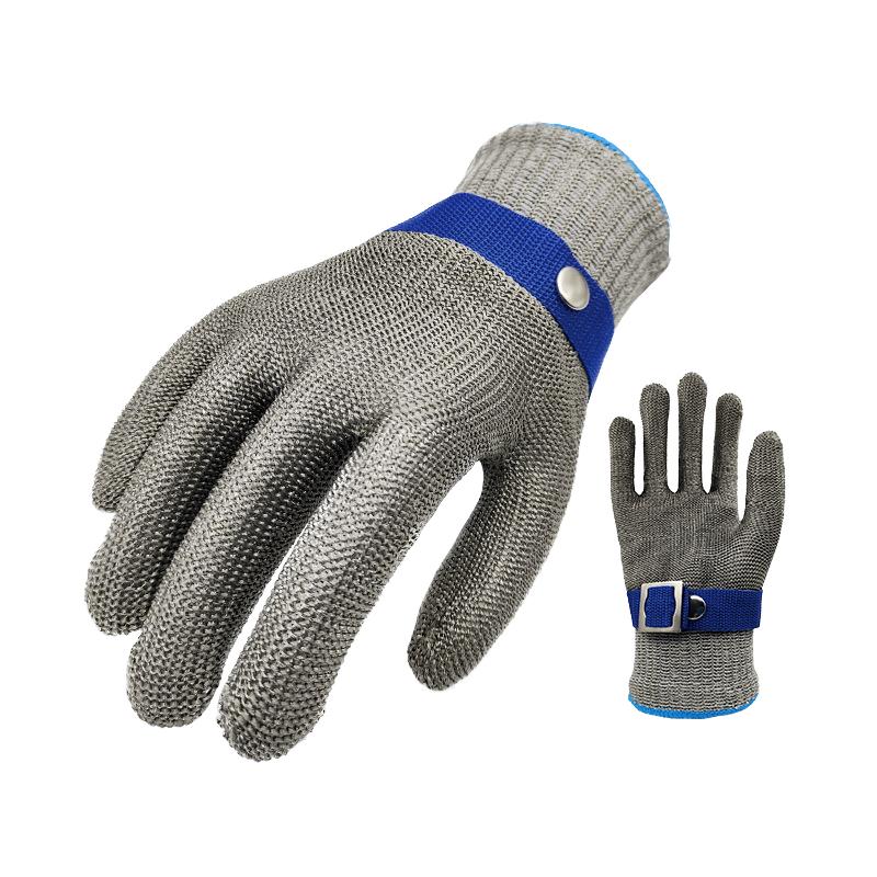 Anti-Cut Steel Wire Mesh Gloves | Stainless Steel Liner EN388/ANSI Cut Resistant Tear-Resistant Butcher Safety Gloves
