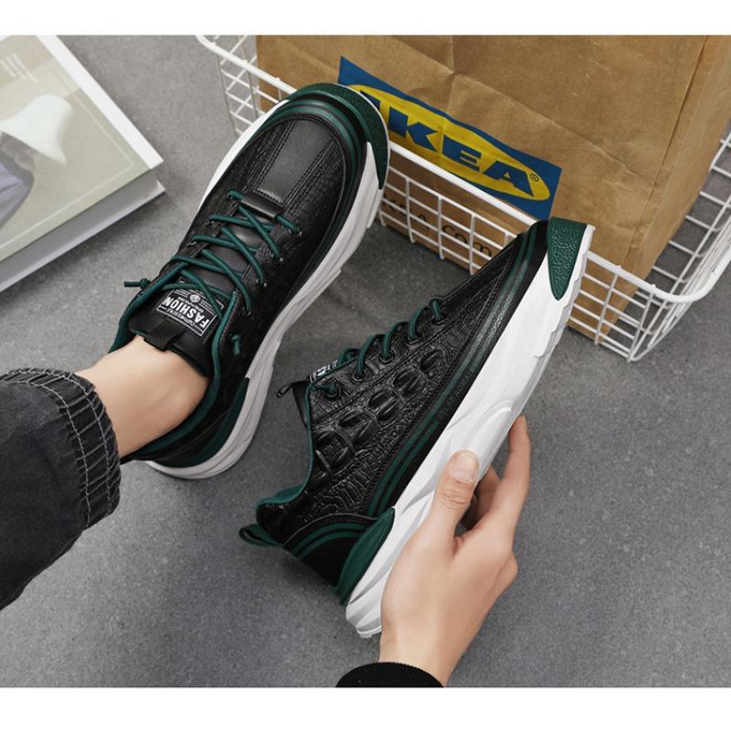 Trendy Men's Chunky Sneakers New Style Breathable Wear-resistant Sports Shoes Men's Outdoor Casual Flat Shoes Tenis Masculino