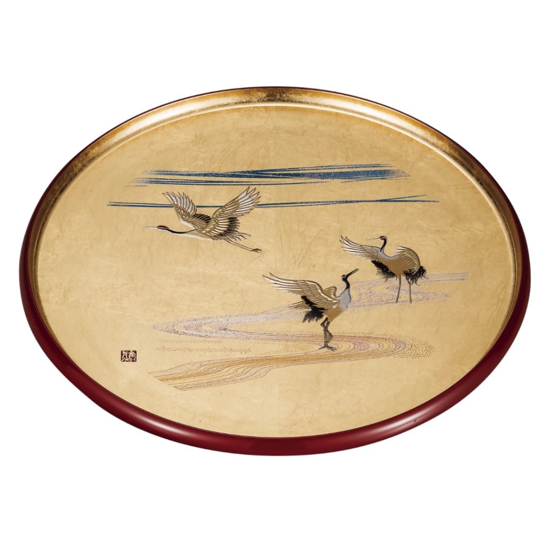 

Maeju Lacquerware 10.0mm Round Tray, Masatsuru (G) 7M-124