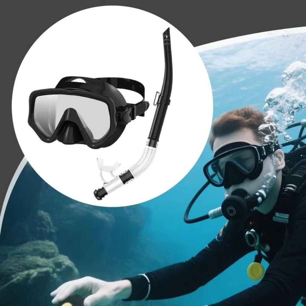 Waterproof Diving Snorkeling Mask Anti Fog Dry Snorkel Set Underwater Snorkeling Mask Adult