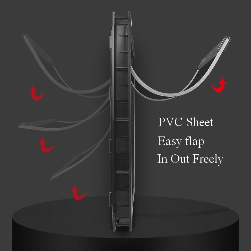 Inner Flap 30*19.2cm Dog Door for Wooden Doors HQ ABS Flame PVC Enter Outer Anti Raining Cover Insulated Cold Weather