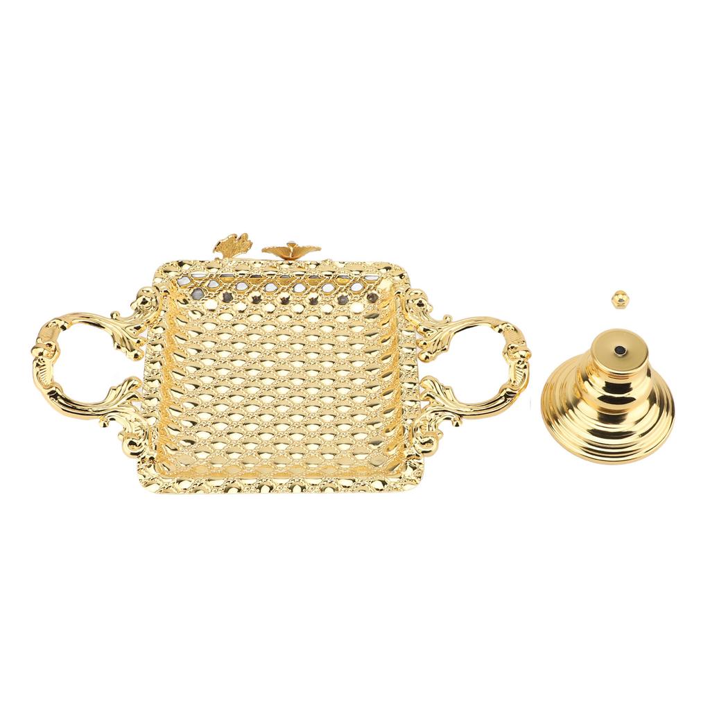 European Style Cake Stand with Base Elegant Alloy Cake Serving Tray for Dessert Fruits Display Home