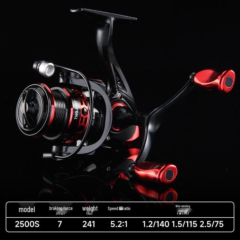 Haotun Zero-Gap Double Handle Spinning Reel: 5.2:1 Long-Cast, Squid & Micro-Object Fishing.