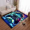 Retro Neon Game Controller Carpet with Colorful Abstract Art Pattern Suitable for Use As an Anti-slip for Living Room Bedroom Sofas