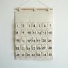Wall-Mounted Eco-Friendly Cotton Linen Morning Check Card Pocket Bag