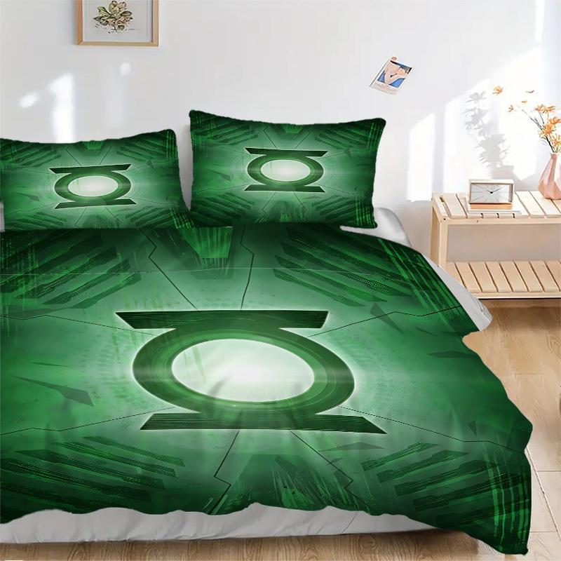 

3pcs Green Lantern Symbol Cover Set,Soft Comfortable Duvet Cover,Guest Room (1*Duvet Cover + 2*Pillowcases, Without Core) yy251024082 135x200cm
