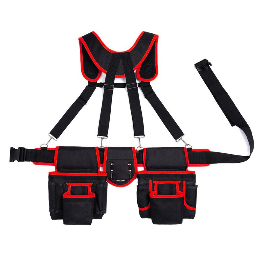 Tool bags consisting of 2 large fanny packs, 1 small fanny pack, and a shoulder strap.