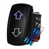 12V 24V Boat Trim Tabs Switch (ON)-OFF-(ON) Momentary Rocker Switch Waterproof Blue Light ON-OFF Toggle Switch With Harness Switches4
