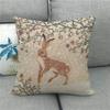 Easter Cushion Cover Cute Bunny Eggs Printed Pillow Covers 18x18 Inches Easter Decorations Hare Rabbit Flower Linen Pillowcase