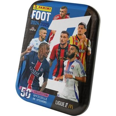 Puszka metalowa - PANINI - Piłka Nożna Ligue 1 2024-2025 - McDonald's - 12 saszetek - 84 naklejki