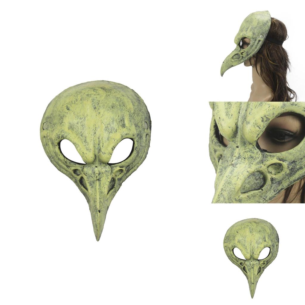 Halloween Mittelalterlicher Arzt Schnabel Vogel Skelett Maske Rollenspiel Requisiten für Karnevalsfestivitäten