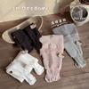 Korean Winter Lambswool Girls' Tights with Feet - Thick, Warm Base Layer for Babies