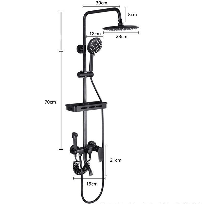 Messing Dusche Armaturen Bad Dusche Mixer Kran Bidet Wasserhahn Regen Dusche Set Dusche Spray mit Regal