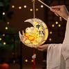 Cartoon Mid-Autumn Festival Lantern Wood Lantern DIY Material Package Kawaii Rabbit Lanterns  Kids